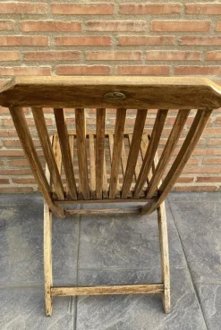 Pamono Teak Folding Deck Chair with Slat Back from Scan Com, 1960s