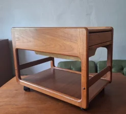 Pamono Teak Multifunction Serving Bar Cart, Denmark 1960s Hot