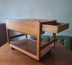 Pamono Teak Multifunction Serving Bar Cart, Denmark 1960s Hot