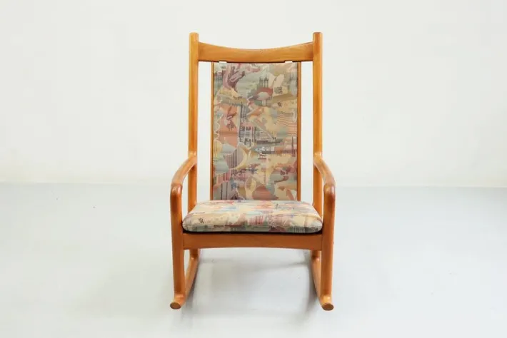 Pamono Teak Rocking Chair by Juul Kristensen, Denmark, 1960s Hot