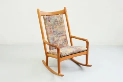 Pamono Teak Rocking Chair by Juul Kristensen, Denmark, 1960s Hot