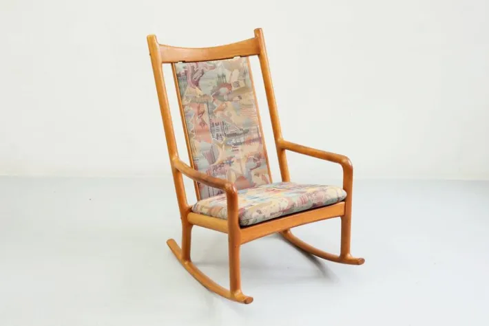 Pamono Teak Rocking Chair by Juul Kristensen, Denmark, 1960s Hot