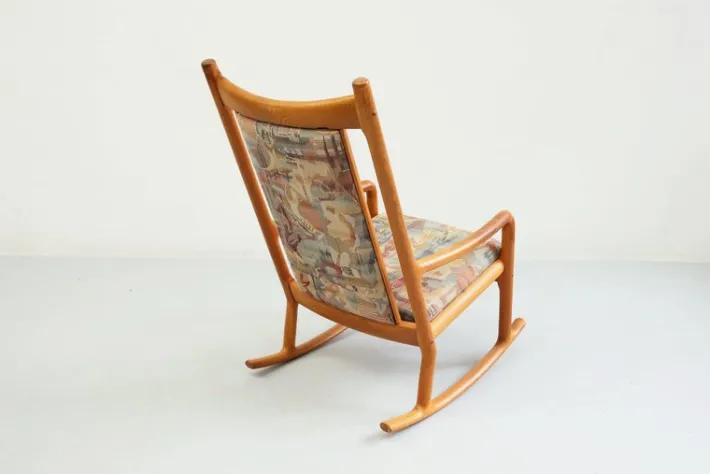 Pamono Teak Rocking Chair by Juul Kristensen, Denmark, 1960s Hot