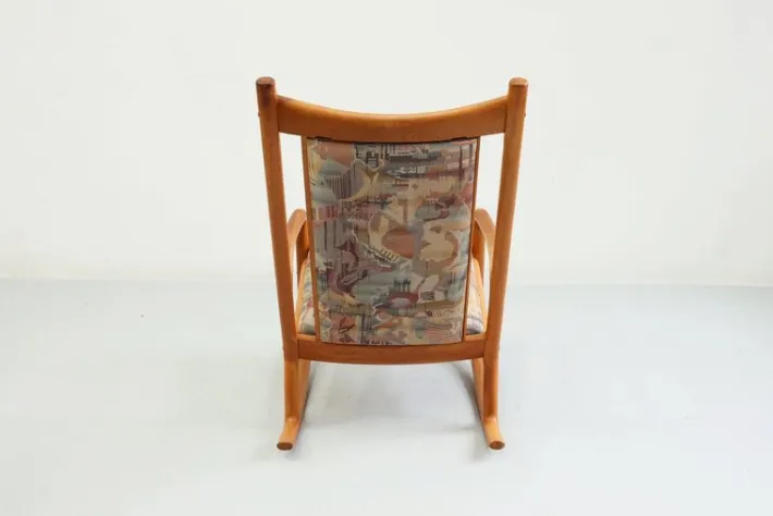 Pamono Teak Rocking Chair by Juul Kristensen, Denmark, 1960s Hot
