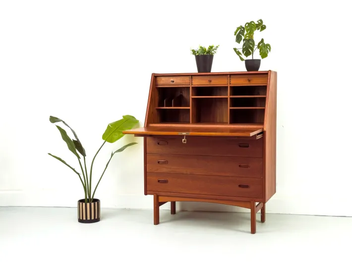 Pamono Teak Secretary Desk from Bernhard Pedersen & Søn, 1960s Discount
