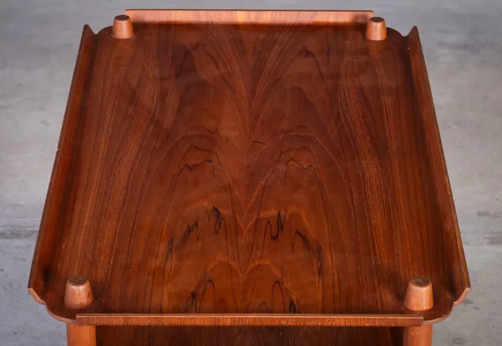 Pamono Teak Serving Bar Cart by Poul Hundevad, 1960s New