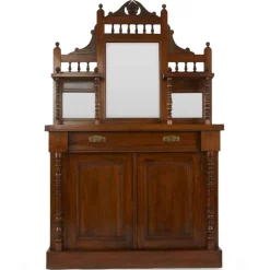 Pamono Teak Sideboard with Mirror, Early 1900s Best