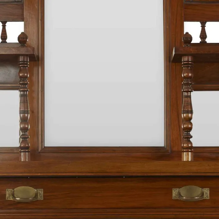 Pamono Teak Sideboard with Mirror, Early 1900s Best