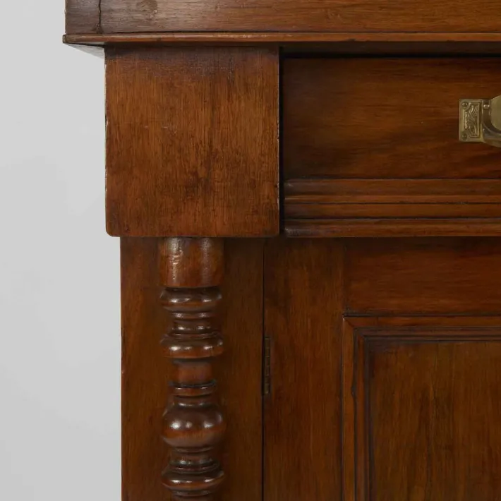 Pamono Teak Sideboard with Mirror, Early 1900s Best