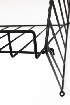 Pamono Teak String Wall Shelf with Magazine Rack by Kajsa & Nisse Strinning, 1960s Hot