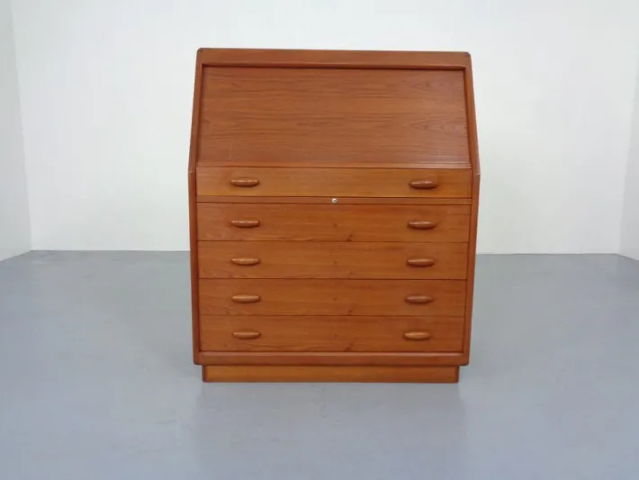 Pamono Teak Tambour Secretary from Dyrlund, 1960s Online
