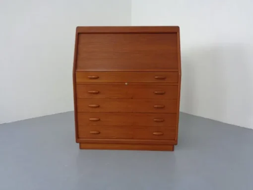 Pamono Teak Tambour Secretary from Dyrlund, 1960s Online