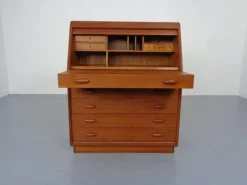 Pamono Teak Tambour Secretary from Dyrlund, 1960s Online