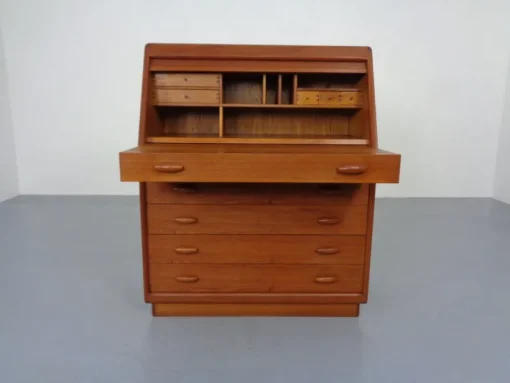 Pamono Teak Tambour Secretary from Dyrlund, 1960s Online