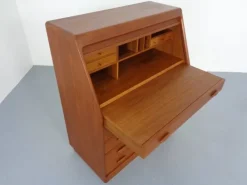 Pamono Teak Tambour Secretary from Dyrlund, 1960s Online