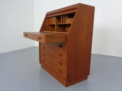 Pamono Teak Tambour Secretary from Dyrlund, 1960s Online