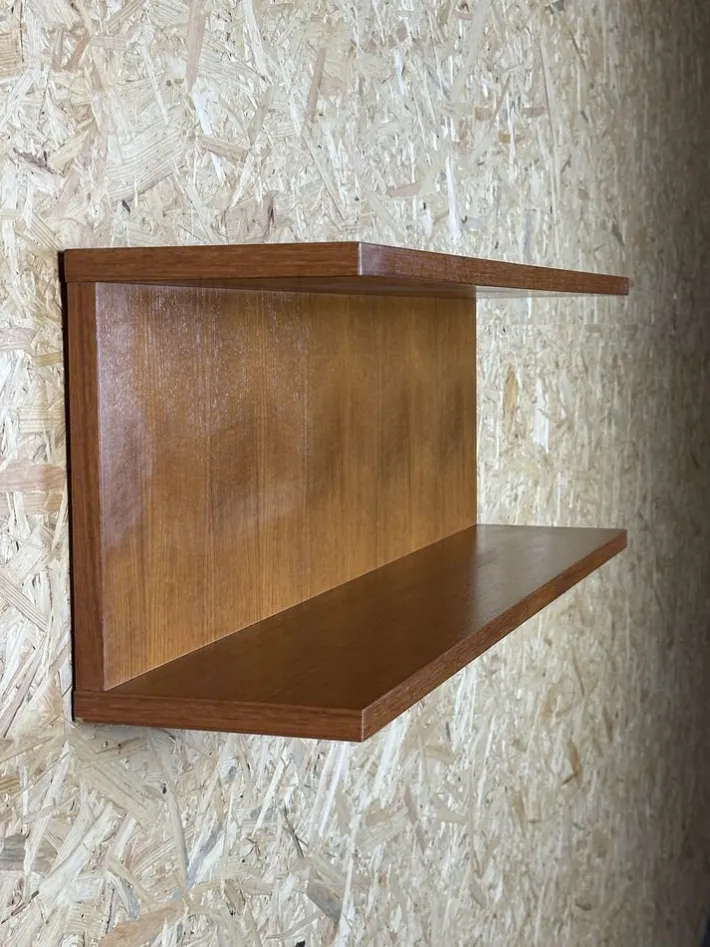 Pamono Teak Wall Shelf, Denmark, 1960s Hot