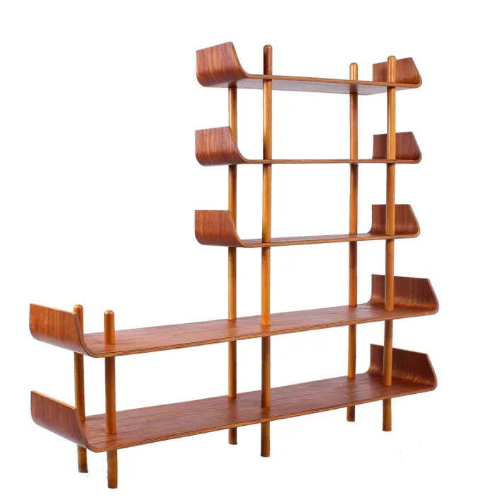 Pamono Teak Wall Unit attributed to Willem Lutjens for Gouda Den Boer, 1950s Discount