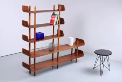 Pamono Teak Wall Unit attributed to Willem Lutjens for Gouda Den Boer, 1950s Discount