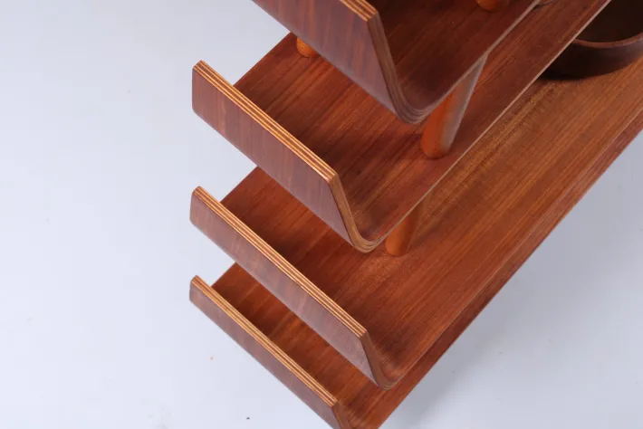 Pamono Teak Wall Unit attributed to Willem Lutjens for Gouda Den Boer, 1950s Discount
