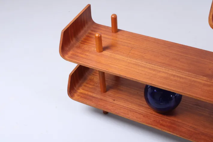 Pamono Teak Wall Unit attributed to Willem Lutjens for Gouda Den Boer, 1950s Discount