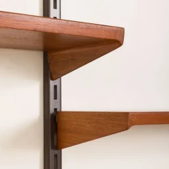 Pamono Teak Wall Unit with Hidden Desk by Kai Kristiansen for FM Mobler, Denmark, 1960s Hot