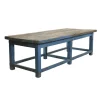 Pamono Teak Worktable with Blue Patina Discount