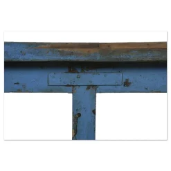 Pamono Teak Worktable with Blue Patina Discount