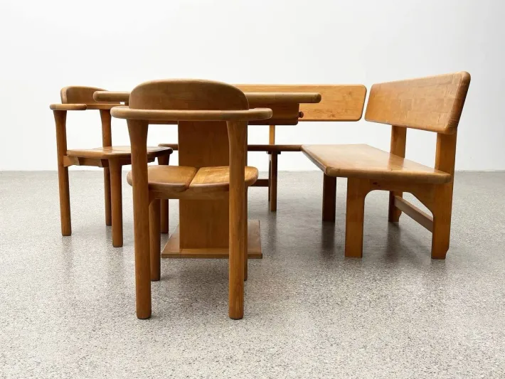 Pamono Team 7 Set with Corner Bench and Table and Chairs, Set of 4 Clearance