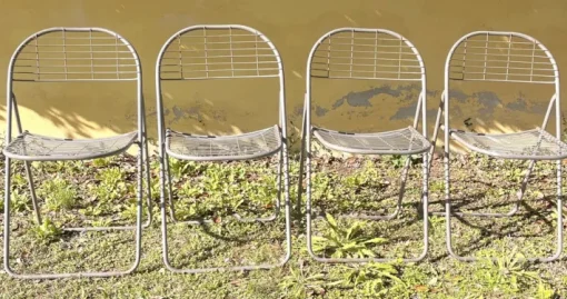 Pamono Ted Net Chairs by Niels Gammelgaard fpr Ikea, 1970s, Set of 4 Hot