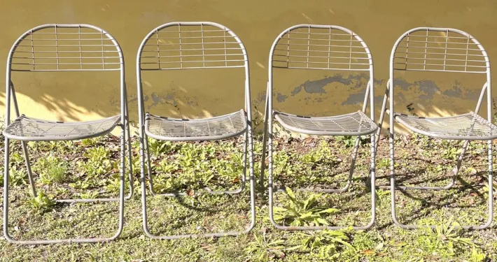 Pamono Ted Net Chairs by Niels Gammelgaard fpr Ikea, 1970s, Set of 4 Hot