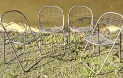Pamono Ted Net Chairs by Niels Gammelgaard fpr Ikea, 1970s, Set of 4 Hot