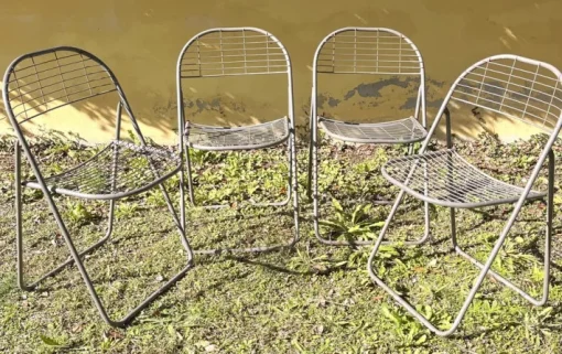 Pamono Ted Net Chairs by Niels Gammelgaard fpr Ikea, 1970s, Set of 4 Hot