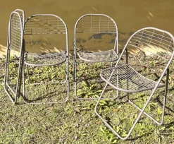 Pamono Ted Net Chairs by Niels Gammelgaard fpr Ikea, 1970s, Set of 4 Hot