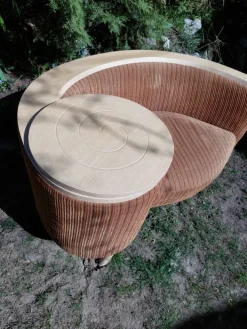 Pamono Telephone Hall Built in Table Bench Gossip Bench, 1960s Clearance