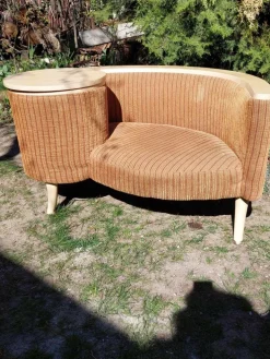 Pamono Telephone Hall Built in Table Bench Gossip Bench, 1960s Clearance