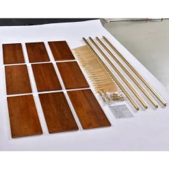 Pamono Tension Pole Free Standing Rose Gold Aluminum Omni Wall Unit by George Nelson New