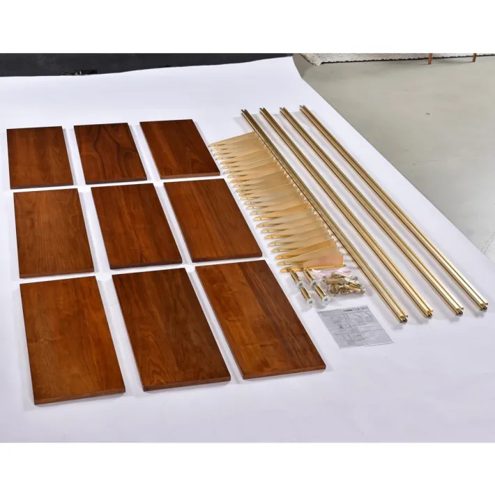 Pamono Tension Pole Free Standing Rose Gold Aluminum Omni Wall Unit by George Nelson New