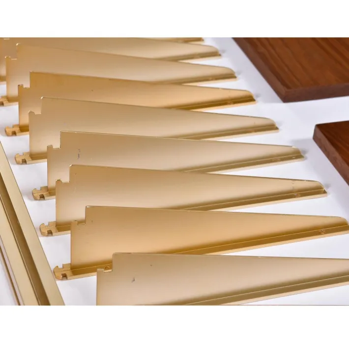 Pamono Tension Pole Free Standing Rose Gold Aluminum Omni Wall Unit by George Nelson New