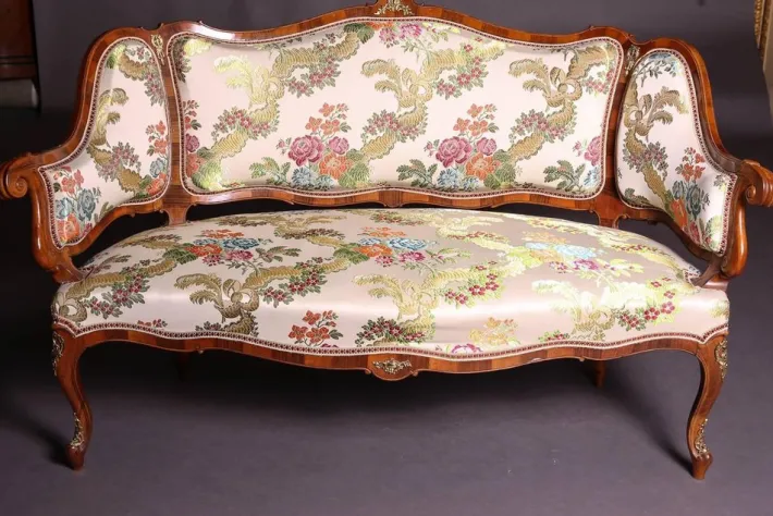 Pamono 19th Century Baroque Saxony Sofa and Armchairs, 1880s, Set of 5 Discount