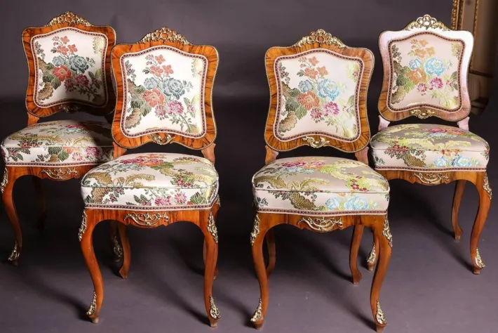 Pamono 19th Century Baroque Saxony Sofa and Armchairs, 1880s, Set of 5 Discount