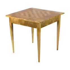 Pamono 19th Century Biedermeier Walnut Marquetry Chess Table Online