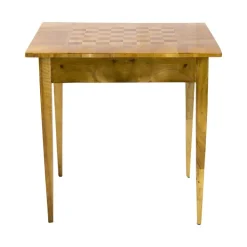 Pamono 19th Century Biedermeier Walnut Marquetry Chess Table Online