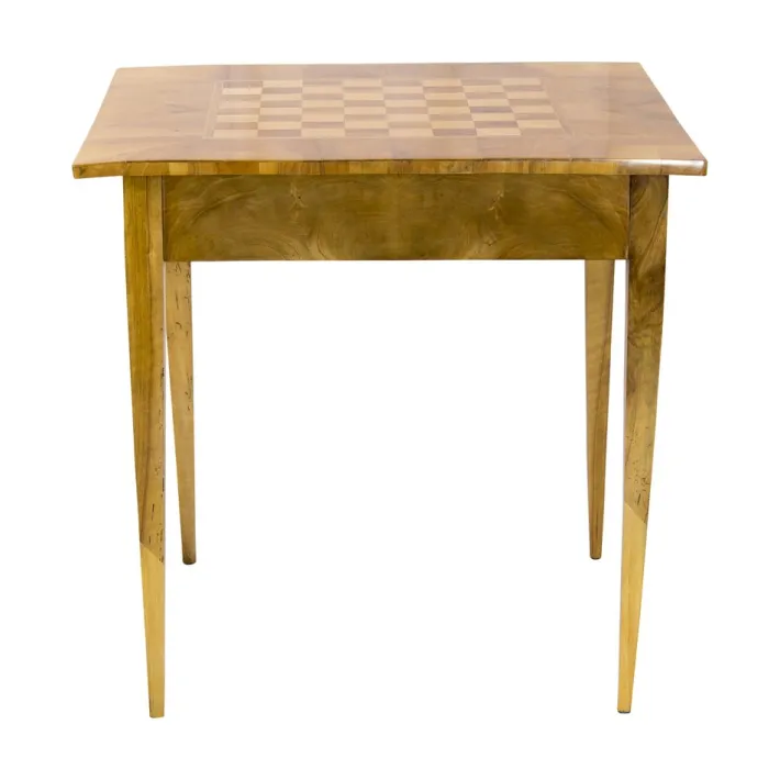 Pamono 19th Century Biedermeier Walnut Marquetry Chess Table Online