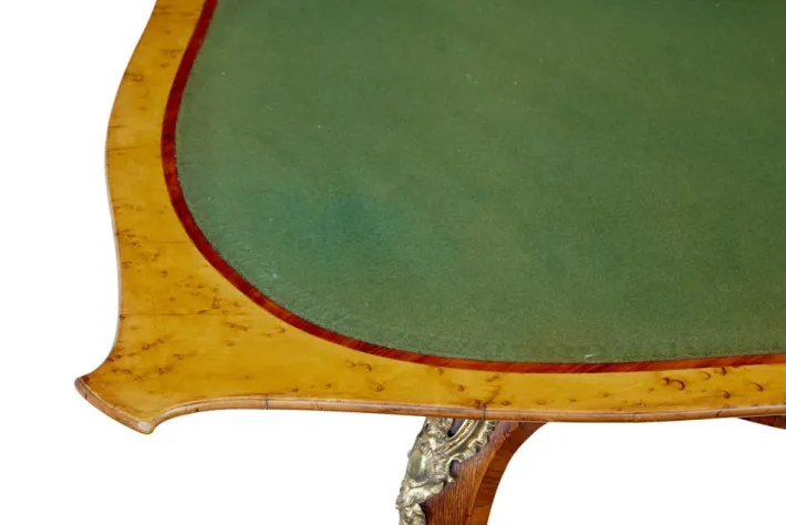 Pamono 19th Century Birds Eye Maple Card Table from Edwards and Roberts, 1890s Discount
