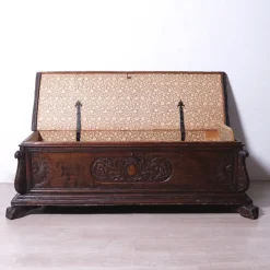 Pamono 17th Century Carved Walnut Chest, Italy, 1890s Online