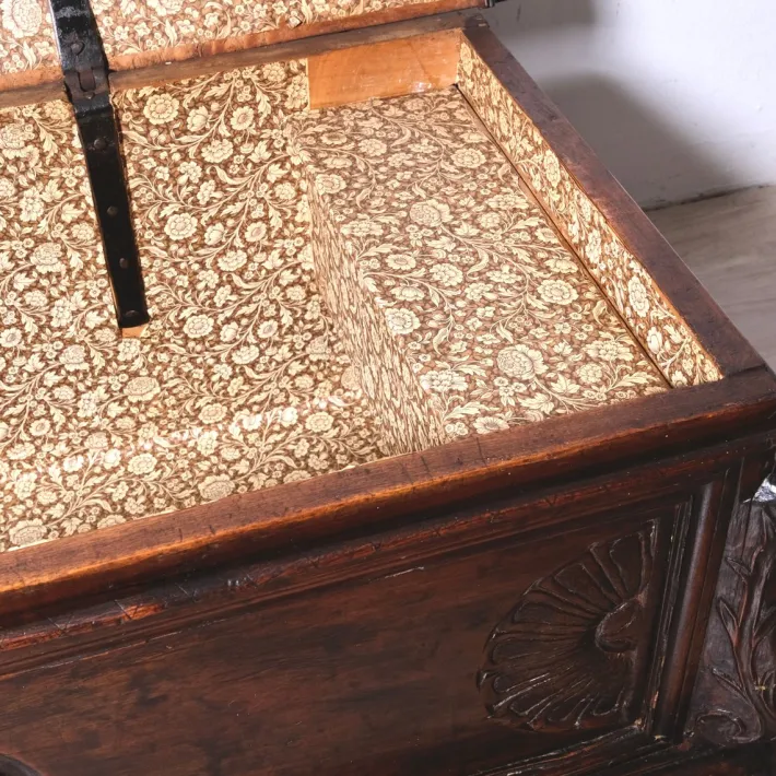 Pamono 17th Century Carved Walnut Chest, Italy, 1890s Online