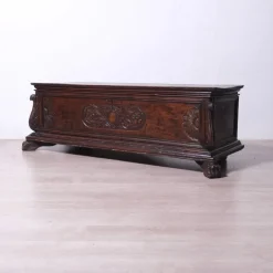 Pamono 17th Century Carved Walnut Chest, Italy, 1890s Online