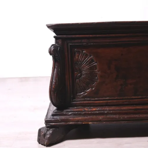 Pamono 17th Century Carved Walnut Chest, Italy, 1890s Online