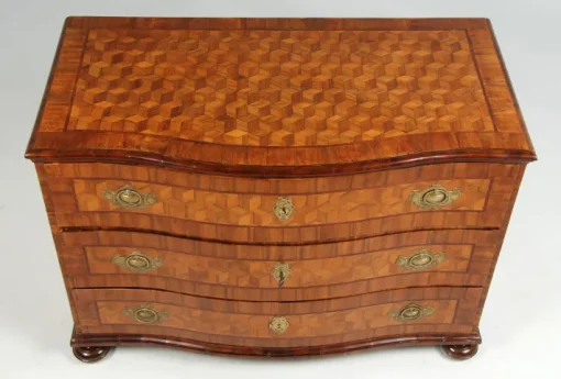 Pamono 18th Century Chest with Trompe-Lœil Marquetry, 1770 Discount